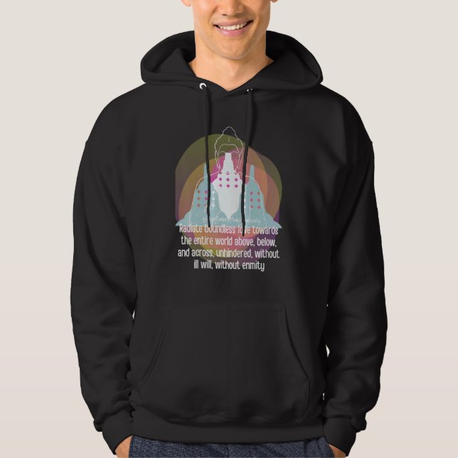 Buddha Gautama Mindfulness Peace Loving Kindness M Hoodie (Front)