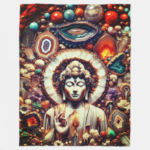 Buddha Geode Wall Fleece Blanket