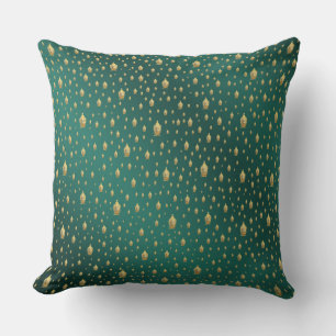 buddha, golden + buddha, asian pattern, shiny, throw pillow
