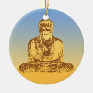 Buddha Graphic Ceramic Ornament