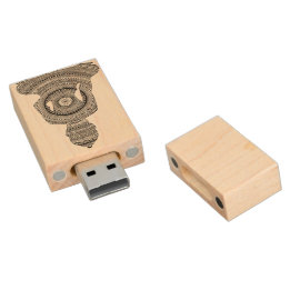 Buddha GraphiZen USB Key Wood USB Flash Drive