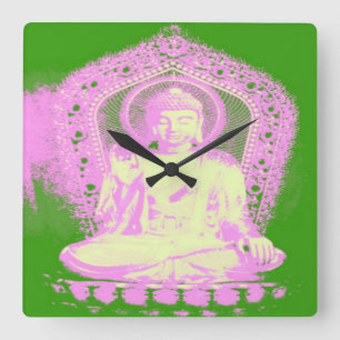 Buddha -Green- Wall Clock