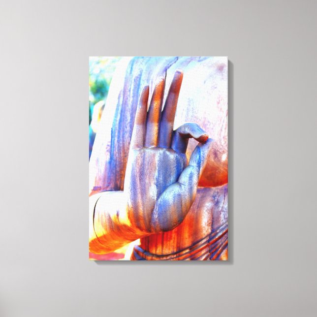 Buddha hand A-Ok mudra Canvas Print (Front)