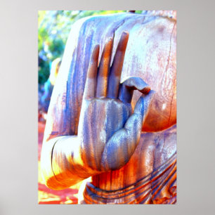 Buddha hand in A-Ok mudra Poster