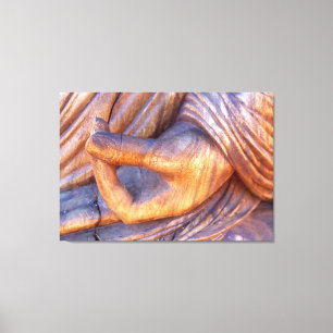 buddha hand mudra wrapped canvas