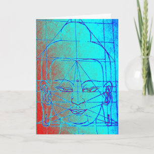Buddha Head Greeting Card