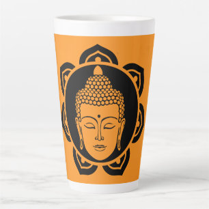 Buddha Head Meditation Latte Mug
