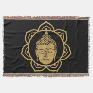 Buddha Head Meditation Throw Blanket
