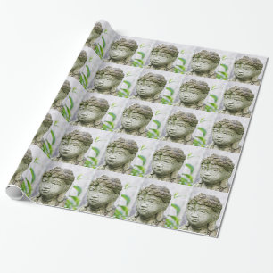 Buddha head statue wrapping paper