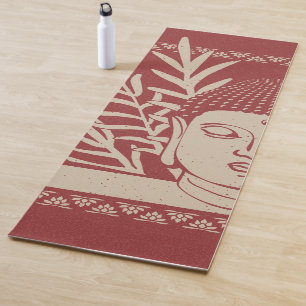 Buddha Head with Palm - Ruby + Dove Yoga Mat