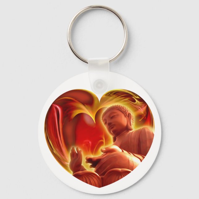 BUDDHA Heart Keychain (Front)