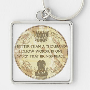 Buddha Hollow Words Keychain
