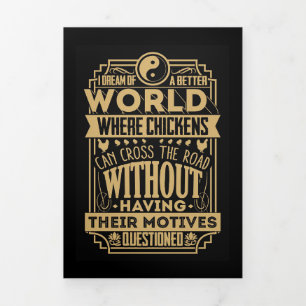 Buddha I Dream Of A Better World Tri-Fold Holiday Card