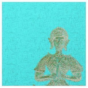 buddha in blue fabric