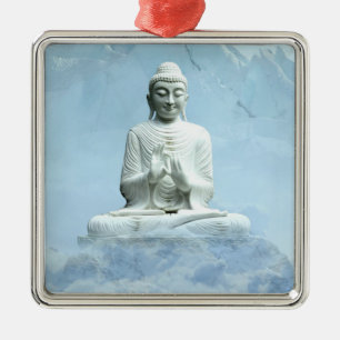 Buddha in Clouds Metal Ornament