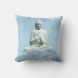 Buddha in Clouds Throw Pillow