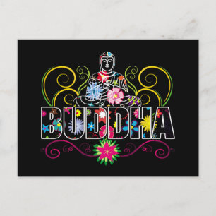 Buddha in Flowers Postcard