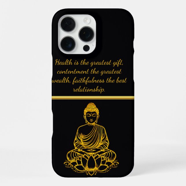 Buddha in Lotus Pose iPhone Case (Back)