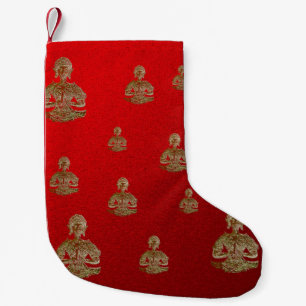 buddha in red small christmas stocking