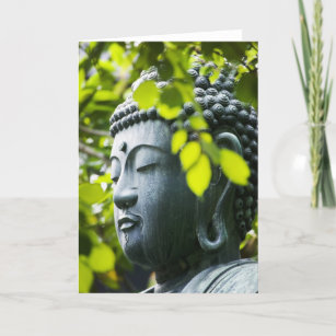 Buddha in Sense-ji Temple Garden Card