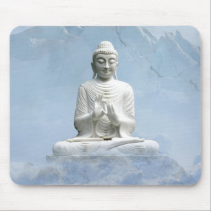 Buddha in the Mountains Above the Clouds Mouse Pad