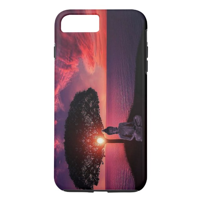 Buddha in the Red Evening Sky Case-Mate iPhone Case (Back)