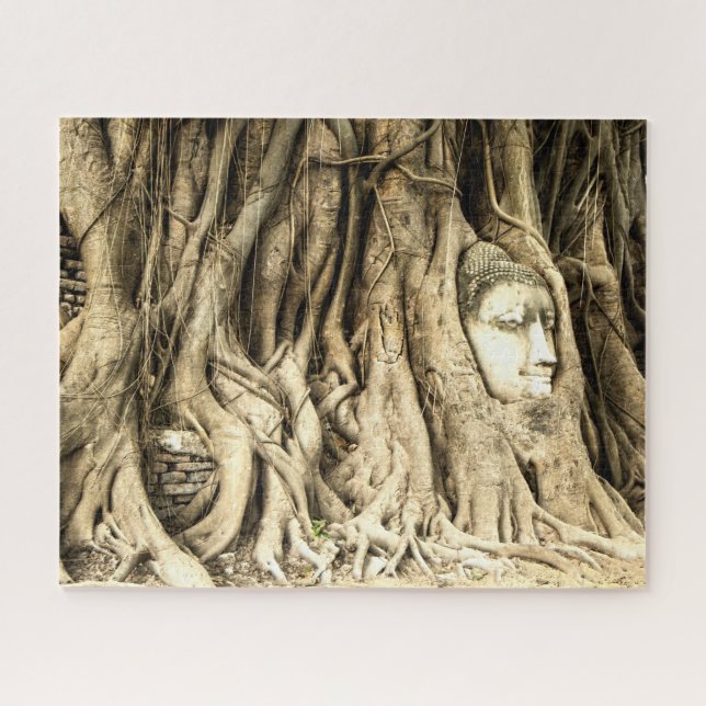 Buddha in the Tree Roots Jigsaw Puzzle (Horizontal)