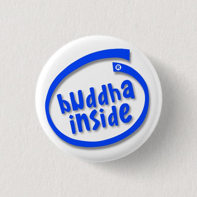 Buddha Inside 1 Inch Round Button (Front)