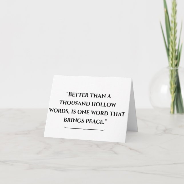 Buddha Inspirational Quote Card (Front)