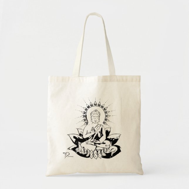 Buddha Kitty Tote (Front)