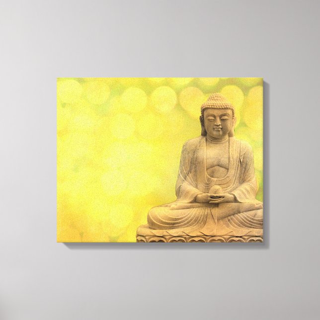 buddha light (yellow) canvas print (Front)