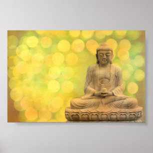 buddha light (yellow) poster