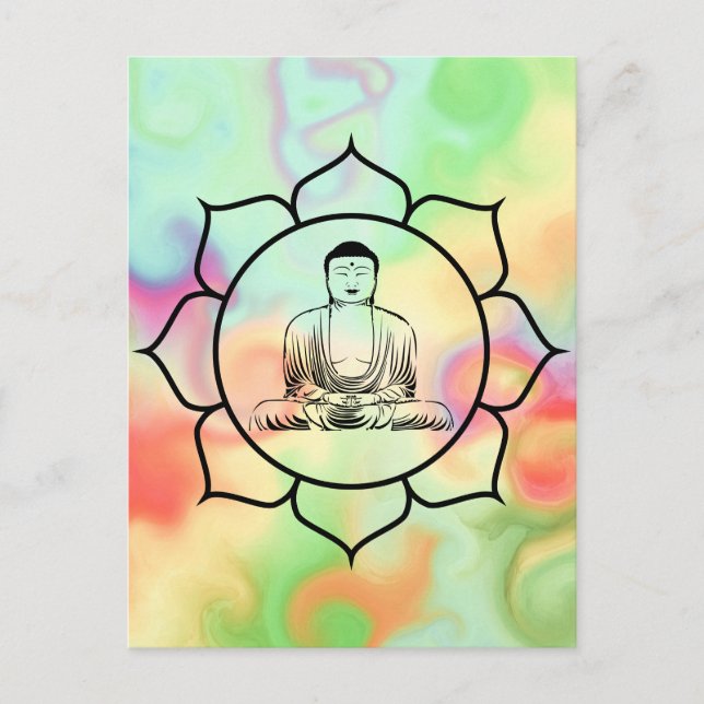 Buddha Lotus Postcard (Front)