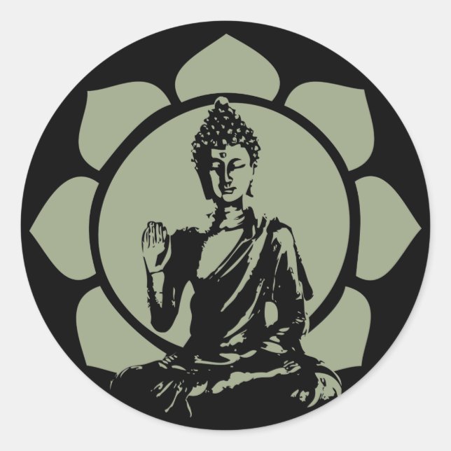 Buddha Lotus Sticker (Front)