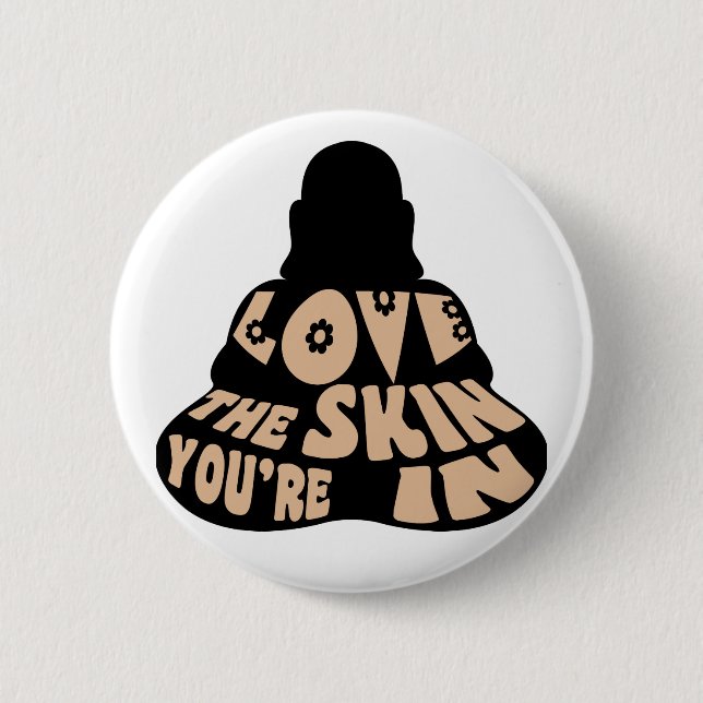 Buddha Love 2 Inch Round Button (Front)