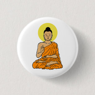 Buddha magnet 1 inch round button