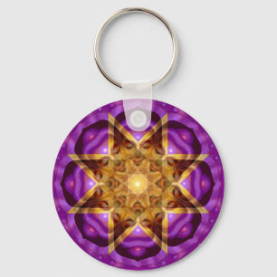 Buddha Mandala Art Keychain