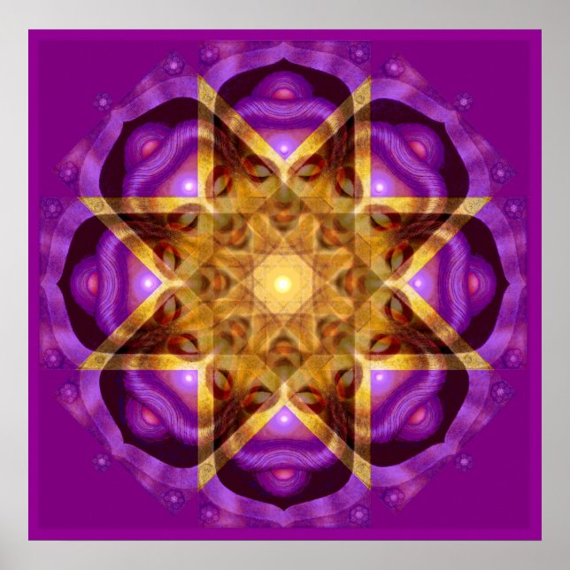 Buddha Mandala Zen Meditation Spiritual Art Poster (Front)