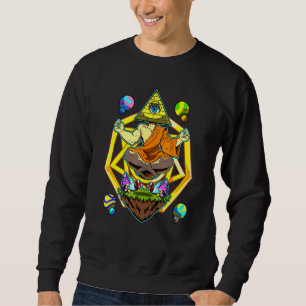 Buddha Meditation Psychedelic Illuminati Pyramid E Sweatshirt