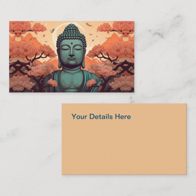 Buddha Meditation Spiritual Art Business Card (Front/Back)