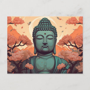 Buddha Meditation Spiritual Art Postcard