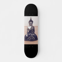 Buddha Metallic Statue on Wooden Floor