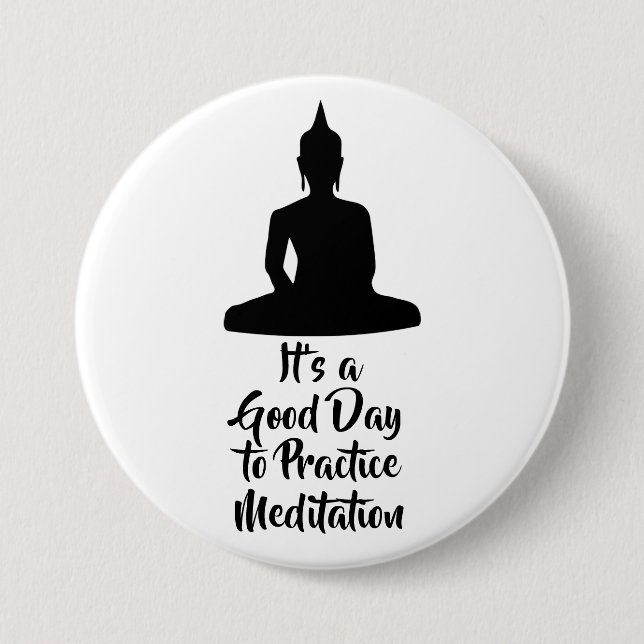 Buddha Mindfulness Meditation Motivation 3 Inch Round Button (Front)