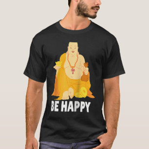 Buddha Monk Namaste Praying Pray Smile Happy Laugh T-Shirt