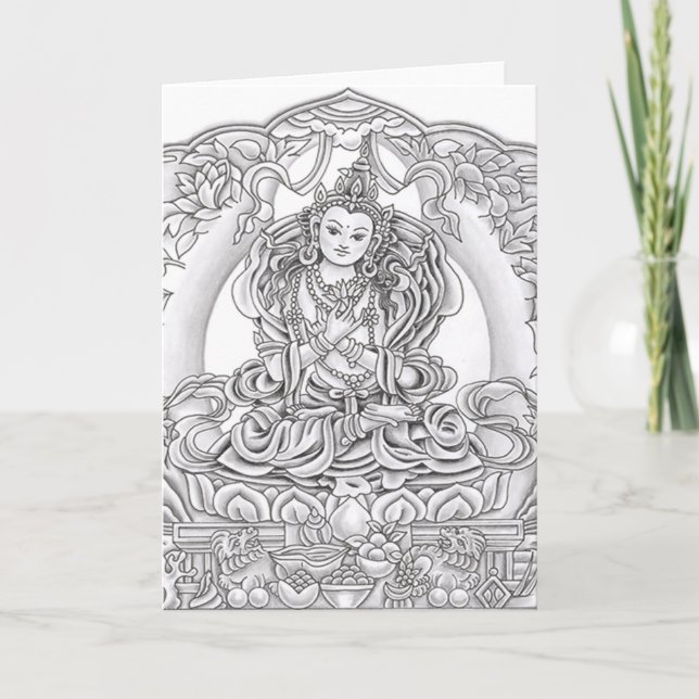 Buddha of Compassion Greeting Card (Front)