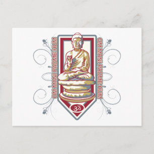 Buddha Om Mani Padma Hum Postcard