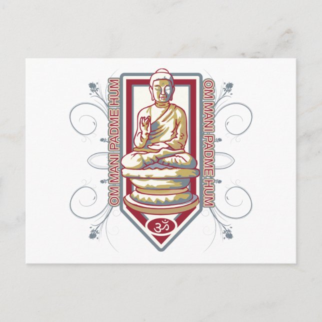 Buddha Om Mani Padma Hum Postcard (Front)