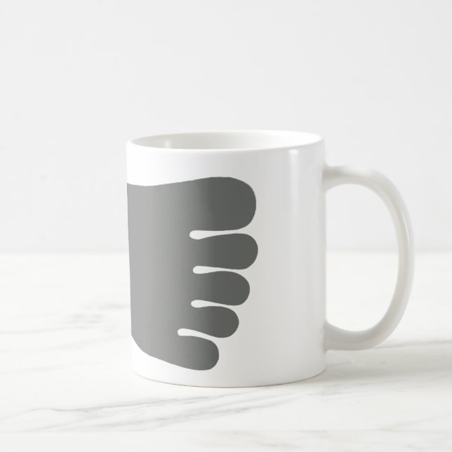 Buddha Pada Mug (Gray) (Right)