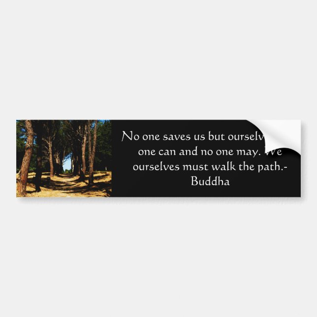 Buddha PATH Quote Bumper Sticker (Front)