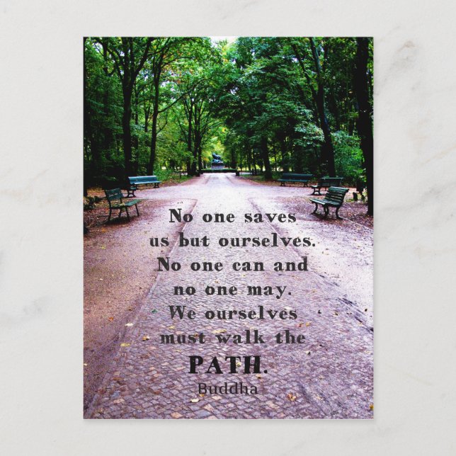 Buddha Path Quote Postcard (Front)